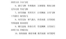 描写雪景的四字词语