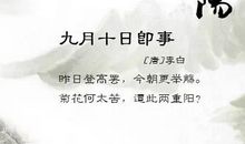 描写重阳节的诗句