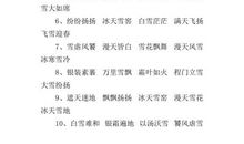 描写雪景的成语大全