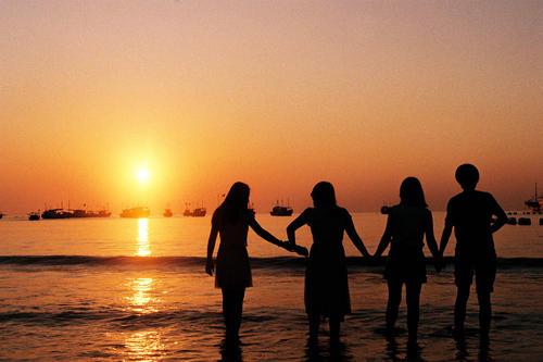 如何与老朋友一起写句子