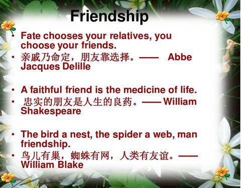 关于友谊的英语名言 0