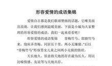 表达爱意的成语