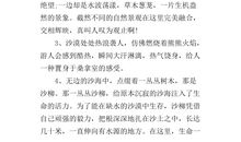 描写沙漠的句子