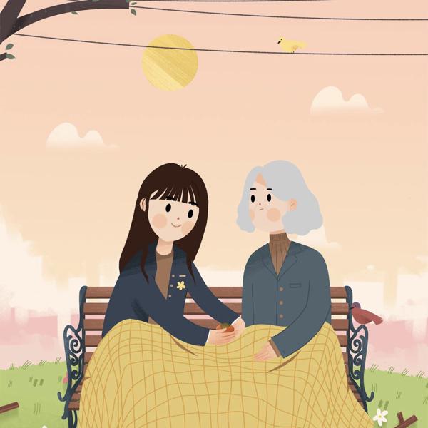 逐一查看母亲的白发痕迹