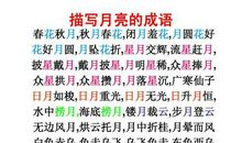 关于描写月亮的成语