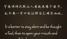 保持沉默的句子