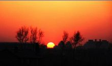 描写落日的句子