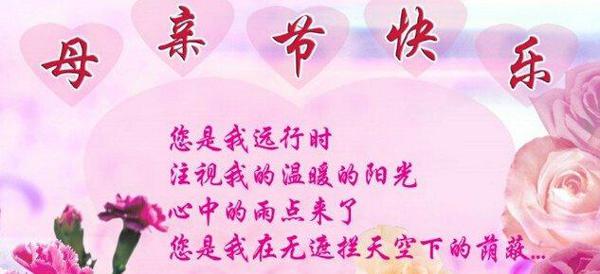   母亲节的问候习语  1