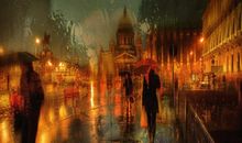 心情不好淋雨的说说