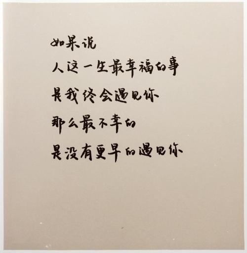 如果我不认识你，经典语录