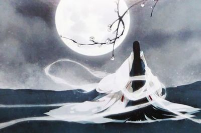 9.都不回头，为什么不忘记。既然没有缘分，何必发誓。今天，一切都像水一样，无影无踪。明天一夜之间，君很奇怪。