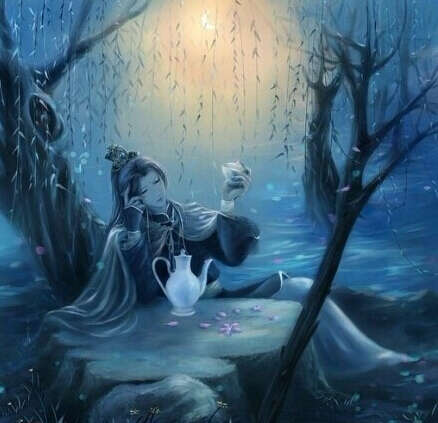 20.现在，只有这个秋月与我同在，我们既寂寞又寂寞。