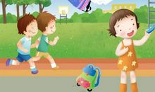 关于小朋友玩得很开心的句子