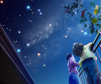 曾经我还是一个孩子，他在星星上闪耀，在夜晚寂寞