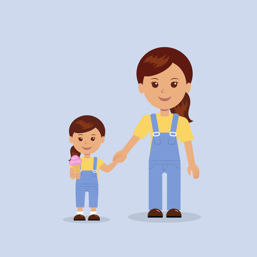 10.慈爱的母亲依靠家庭的爱，流浪的孩子艰苦旅行。 -王棉《墨轩画集一》