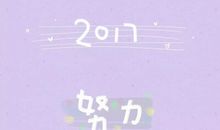 2017年努力加油语句