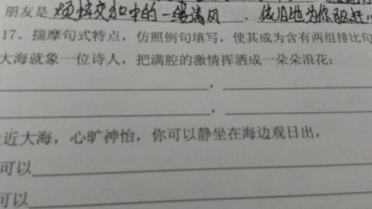 用平行句子写人