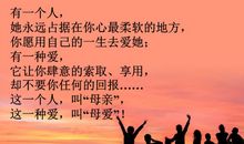 母亲类抒情句子