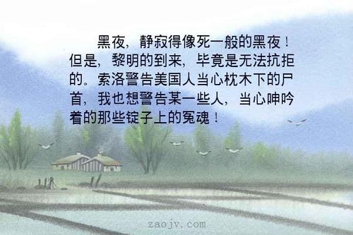 一句话描述了夜晚的寂静