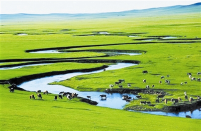 一段描述草原的美丽段落