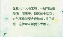 表示农业气象的谚语