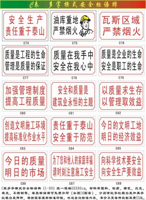 安全月生产口号