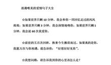 浪漫优美的爱情句子