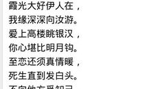 爱你一生一世短信