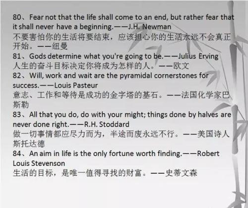 经典励志英语句子