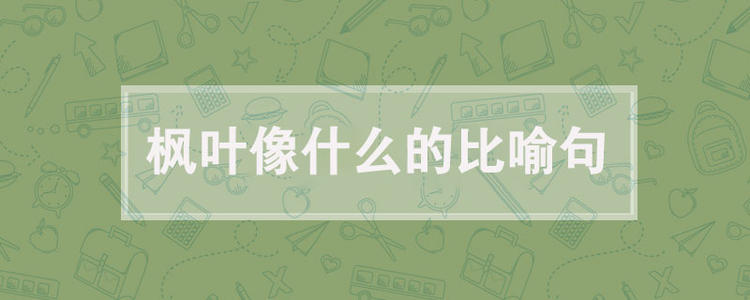 枫叶长什么样？