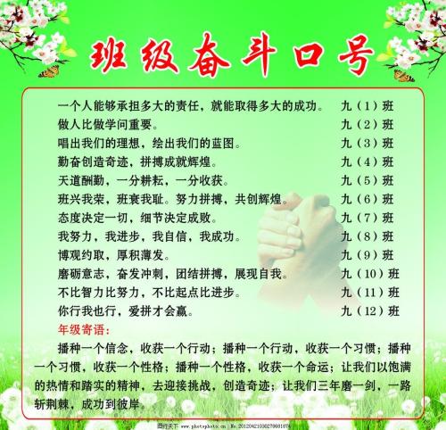 班上最受欢迎的口号