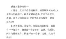 父亲节寄语一两句话