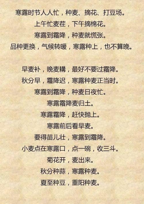 四字农业谚语