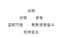 关于白杨的比喻句