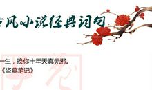 古风小说的句子