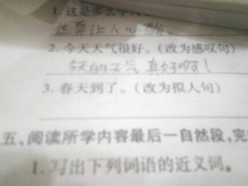 春天的拟人化句子