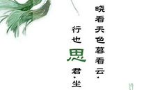 描写男女相思的诗句