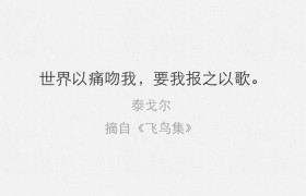 泰戈尔的明日香的名言