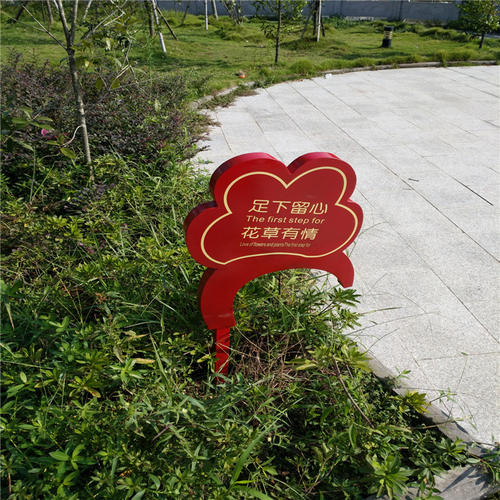 校园鲜花与环保口号