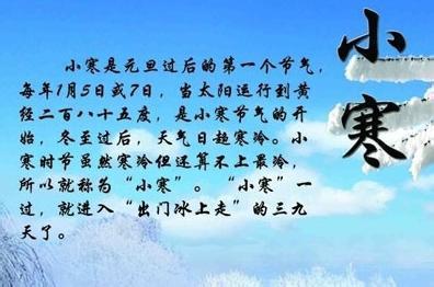 关于小寒的农业谚语