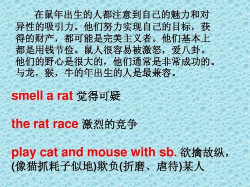 十二生肖的英语谚语