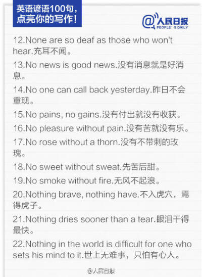 与健康有关的英语谚语