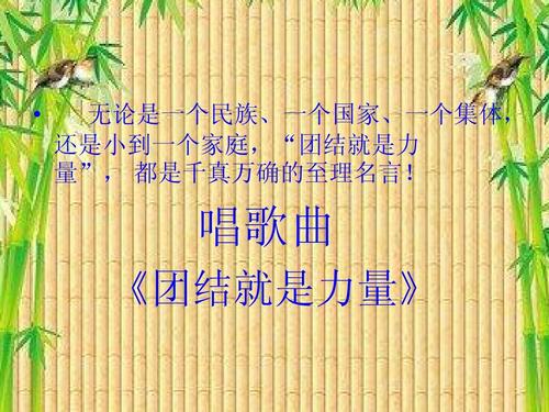团结就是力量的谚语