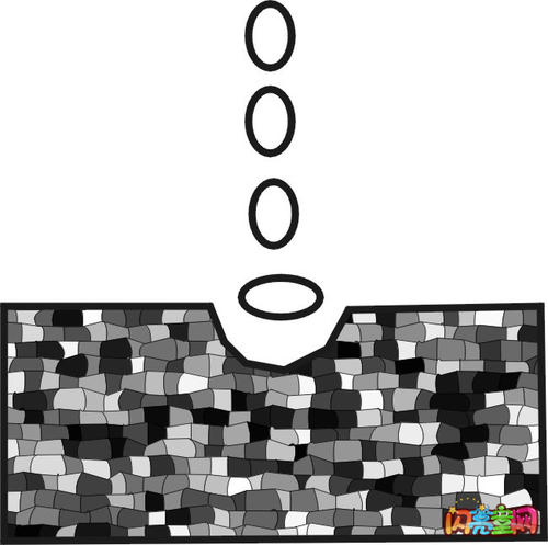 寓言词的水从石头上掉下来