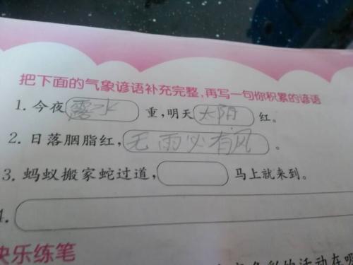 谚语描述下雨的时候