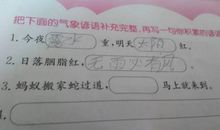 描写雨快来时的谚语