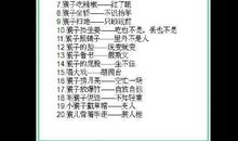 四大名著歇后语大全