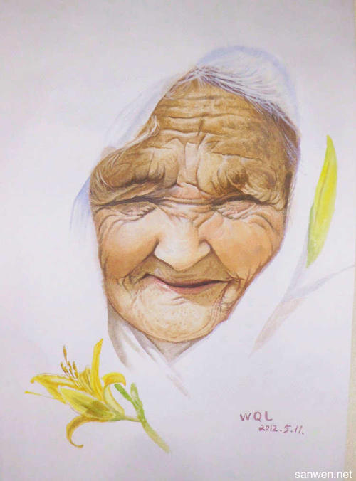 描绘母亲外貌的片段