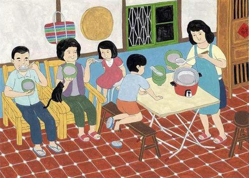 在人类生长的河流中，薪柴，大米，油和盐中的热量最动