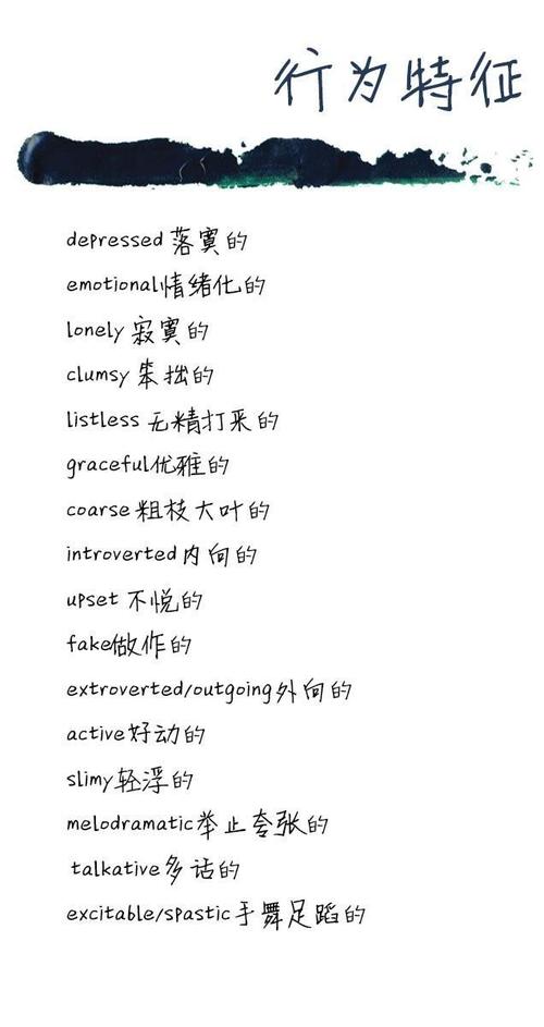 用英语描述你的角色